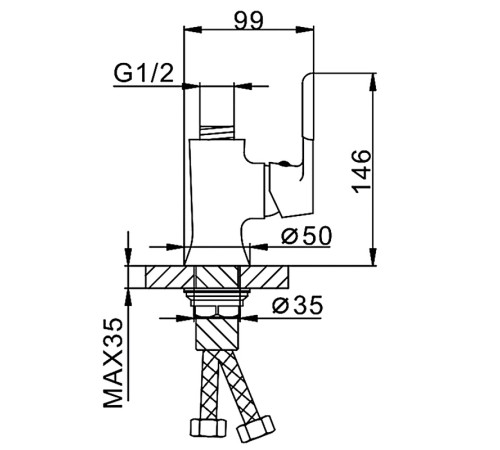 Корпус для кухонного смесителя FRAP F4034, белый