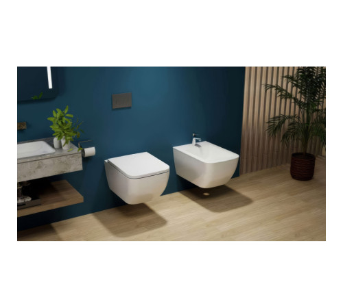Унитаз подвесной SMARTFLOW VIGENTE безободковый с микролифтом SMF811-WH, белый