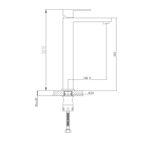 Смеситель для раковины Haiba HB11803-7, черный