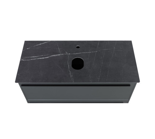 Столешница La Fenice Granite Black Olive Light Lappato 90 см, черная