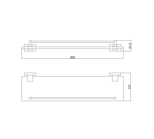 Полка стеклянная BELZ B90307, черный