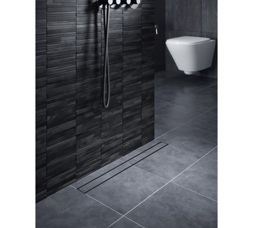 Душевой лоток (двухсторонняя решетка) TIMO Drain System DS230210/03, черный