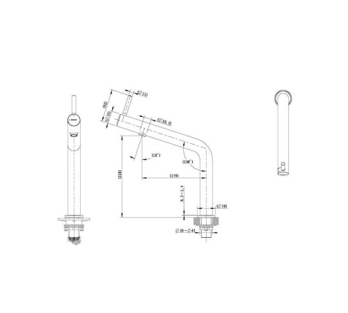 Смеситель для кухни Bravat Ozen F7354388CP-ENG, хром