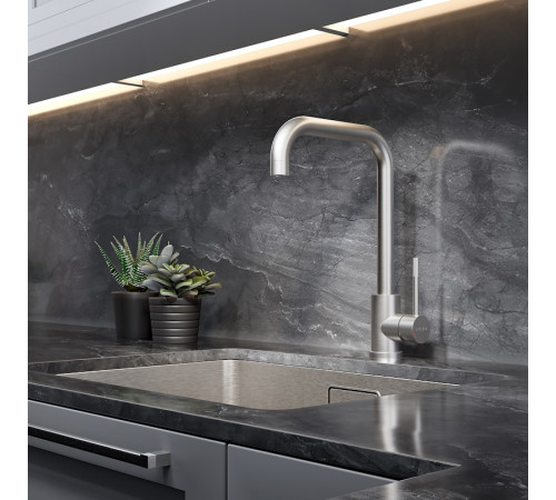 Смеситель для кухни Voda Kitchen K57, сатин
