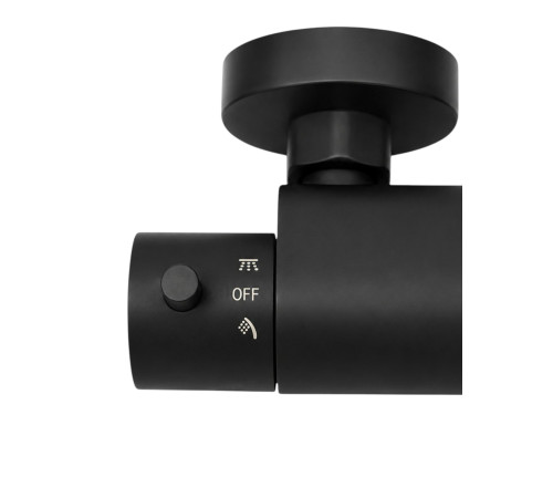 Душевая система с термостатом Webert Elio EL980507560METAL, черный