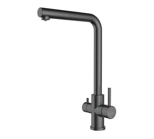 Смеситель для кухни с подключением фильтра GranFest Z-5421, графит