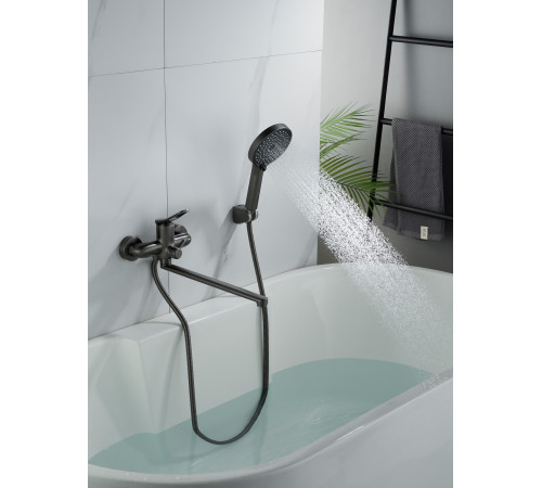 Смеситель для ванны Shevanik S4722T, оружейная сталь