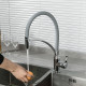 Смеситель для кухни с гибким изливом FRAP F4552, хром