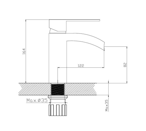 Смеситель для раковины Haiba HB13505, хром