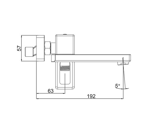Смеситель для ванны GAPPO G3217-6, черный
