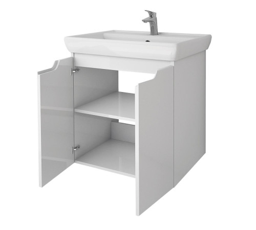 Тумба с раковиной подвесная Dreja Q Plus (D) 70 см, белый