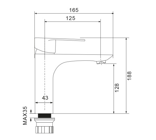 Смеситель для раковины WesnaArt RAY RAY11-210, хром