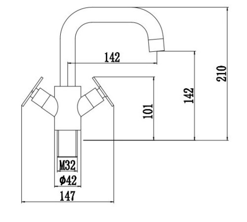 Смеситель для кухни Fmark FS8502, сатин