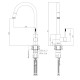 Смеситель для кухни с выдвижным изливом Voda Vessel Gun Metal VSL519GM, оружейная сталь