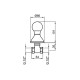 Запорный вентиль Webert Karenina KA690101015, хром