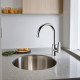 Смеситель для кухни с аэратором на шарнире Voda Splash SPL519flex/SPL519F, хром