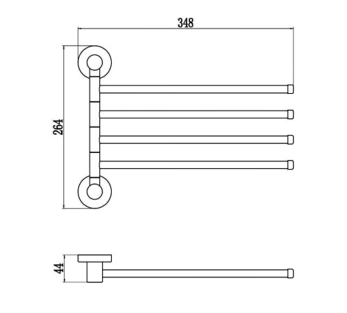 Полотенцедержатель Savol S-005604Q, графит