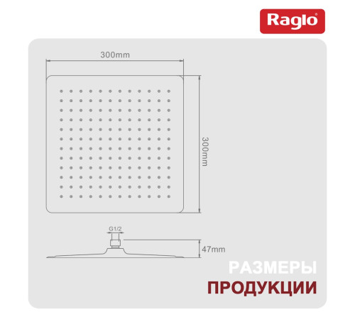Верхний душ Raglo R451.55, хром