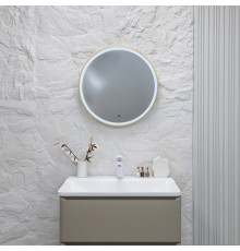 Зеркало Silver Mirrors Делуна/Deluna D600 TX (алюм. профиль, цвет золото, бесконтактный сенсор)