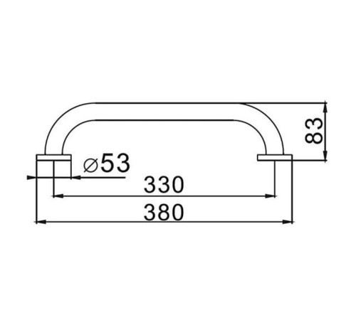 Поручень для ванной D-Lin D292710-1, хром