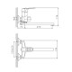 Смеситель для ванны Cron CN2204, хром
