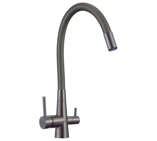 Смеситель для кухни с подключением фильтра воды Fmark FS1062-Q06, графит;серый