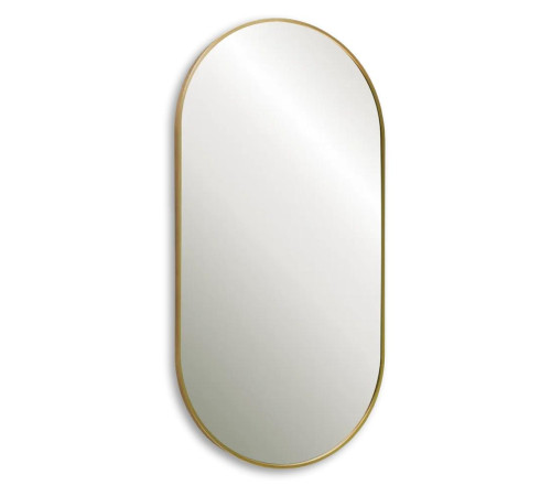 Зеркало Dreja GLOW 50х100 см, алюм. профиль, золото