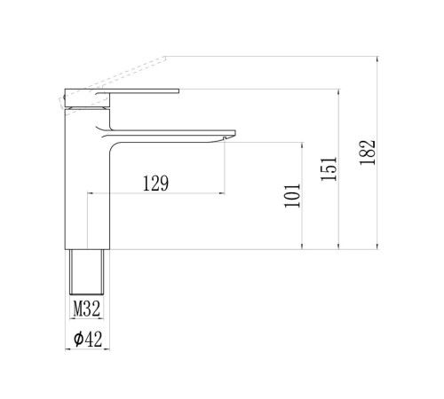 Смеситель для раковины Savol S-601811H, черный