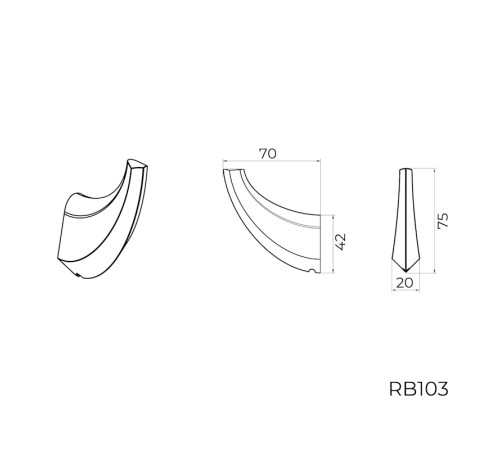 Крючок для ванной комнаты Knotlor RH103RB, бронза