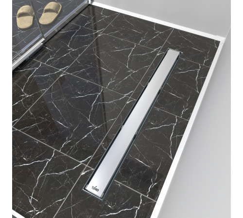 Душевой лоток (двухсторонняя решетка) TIMO Drain Protect DP20900-PG20900, сатин