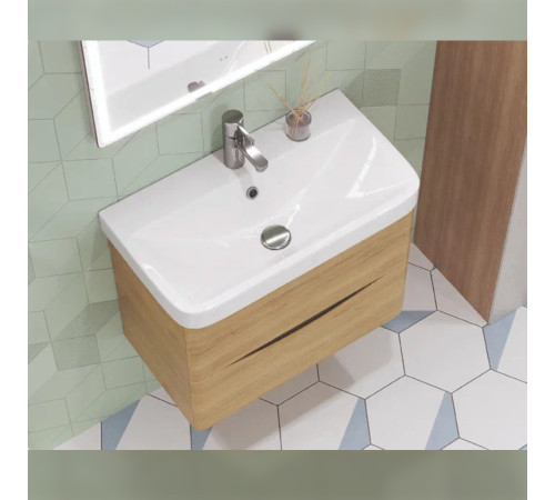 Тумба под раковину подвесная Velvex Clay tp.CLA.9595.70.2Y дуб верона, 70 см