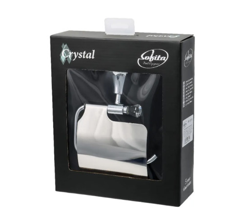 Бумагодержатель с крышкой Sofita Crystal SF-35010