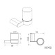 Стакан для ванной комнаты Knotlor SC102BL, черный