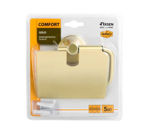 Держатель для туалетной бумаги FIXSEN COMFORT    GOLD FX-87010, золото матовое