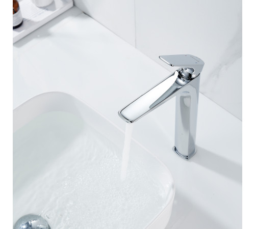 Смеситель для раковины высокий Shevanik S4211, хром