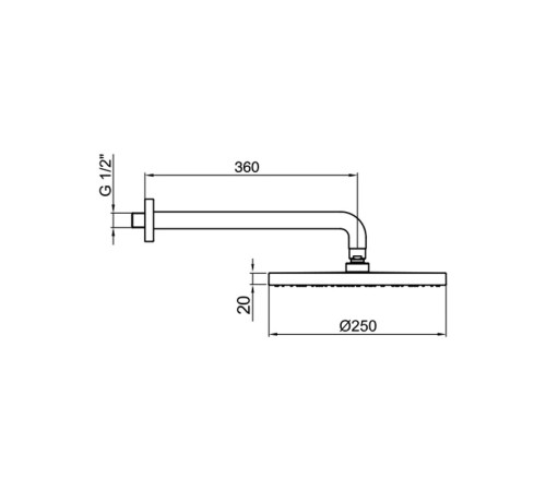 Верхний душ Webert AC0398015PVC, хром