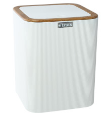Ведро для мусора FIXSEN WHITE WOOD FX-402-6, белый/коричневый