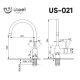 Смеситель для кухни Ulgran US-021-003, вороненая сталь