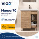 Тумба с раковиной напольная VIGO Милос 317 дуб золотой-com, 70 см