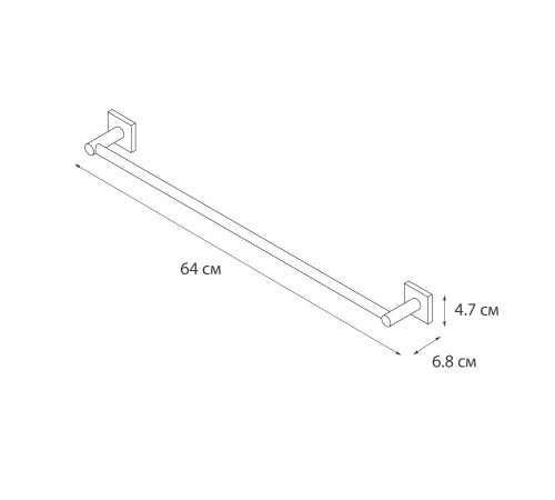Полотенцедержатель FIXSEN LUX SATIN FX-16001A, сатин
