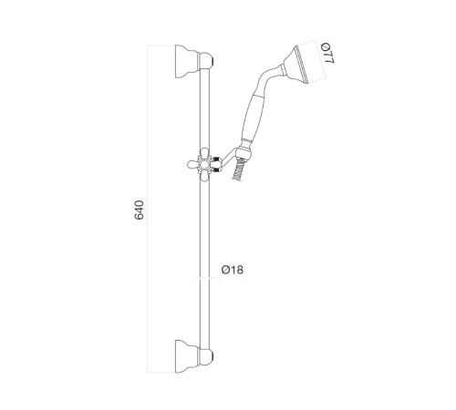 Душевой гарнитур Webert Shower Set AC0385015, хром