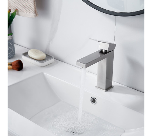 Смеситель для раковины Shevanik S7001L, сатин