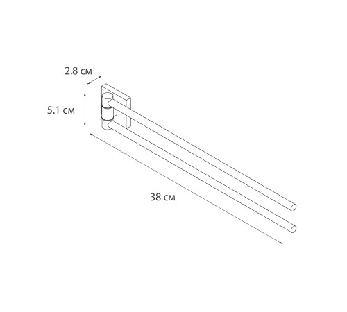 Полотенцедержатель FIXSEN LUX CHROME FX-15002A, хром