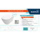 Унитаз подвесной SMARTFLOW URBAN безободковый с микролифтом, SMF812-WH, белый