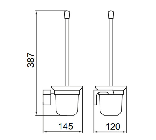Ершик для унитаза FRAP F30610, хром