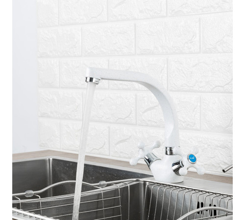 Смеситель для кухни FRAP F5408-8, белый