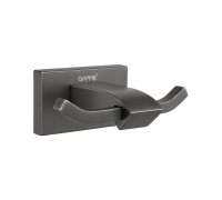 Крючок для ванной комнаты двойной GAPPO G0705-29, оружейная сталь