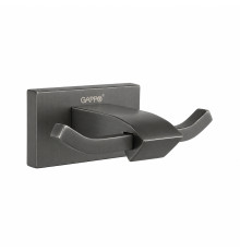 Крючок для ванной комнаты двойной GAPPO G0705-29, оружейная сталь