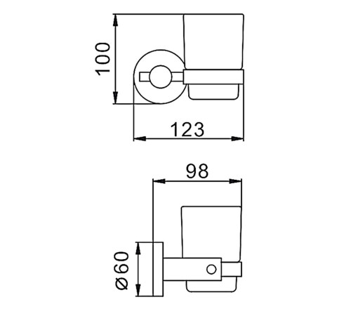 Стакан для ванной FRAP F30206, черный