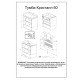 Тумба с раковиной и нишей Бриклаер КРИСТАЛЛ 60L, латте/дуб крафт табачный